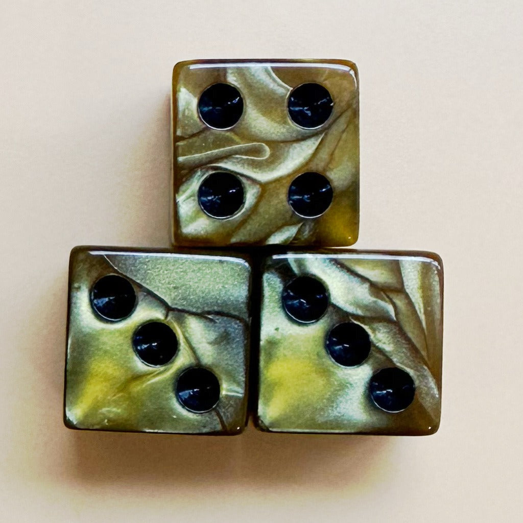 Luxury Jewel Swirl Acrylic Mahjong Dice
