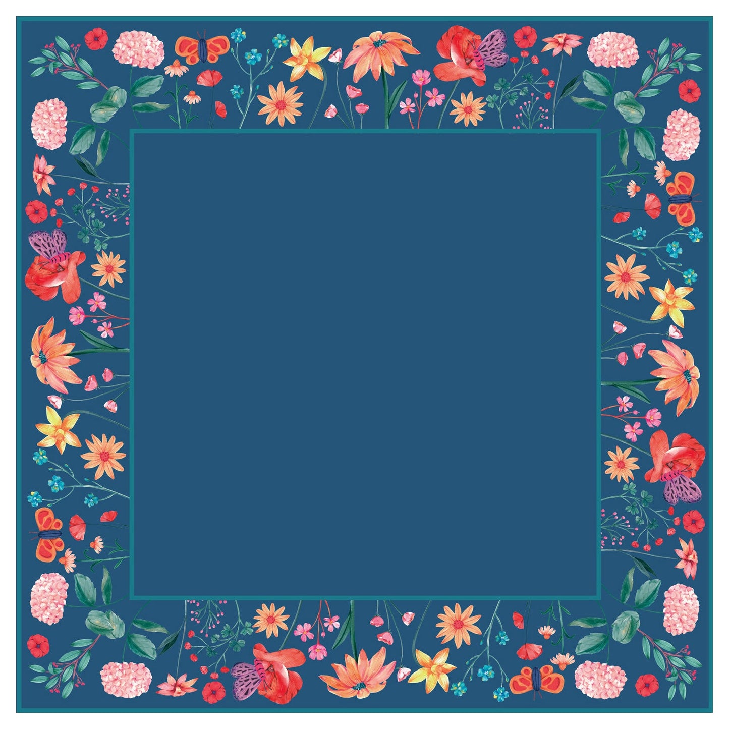 Midnight Butterfly Bloom Mahjong Mat