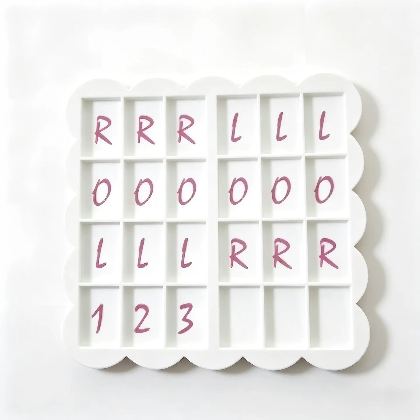 Scalloped Pink Mahjong Practice Board
