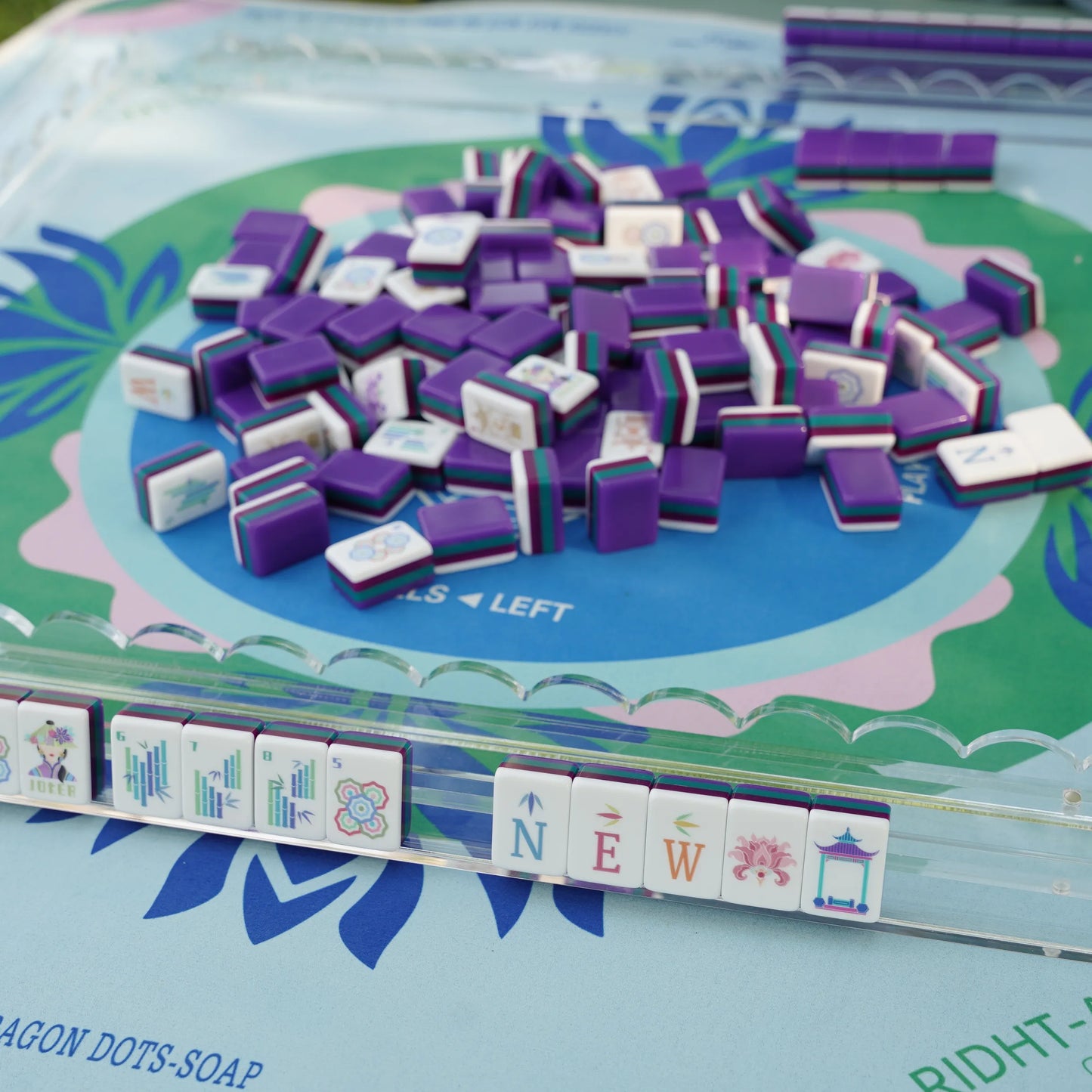Royal Purple Lantern Mahjong Set