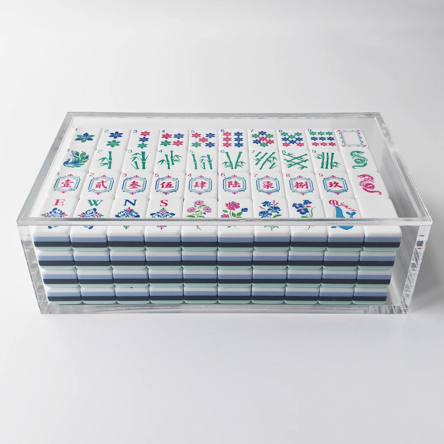 Clear Lucite Mahjong Tile Display Box