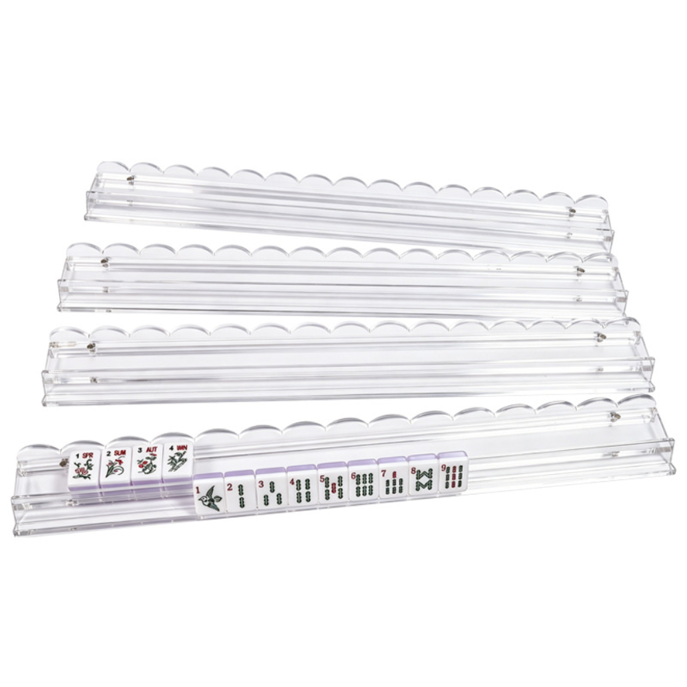 20" Scalloped Clear Mahjong Racks