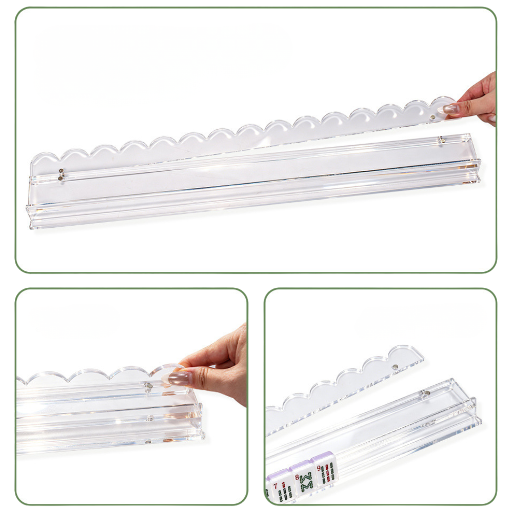 20" Scalloped Clear Mahjong Racks