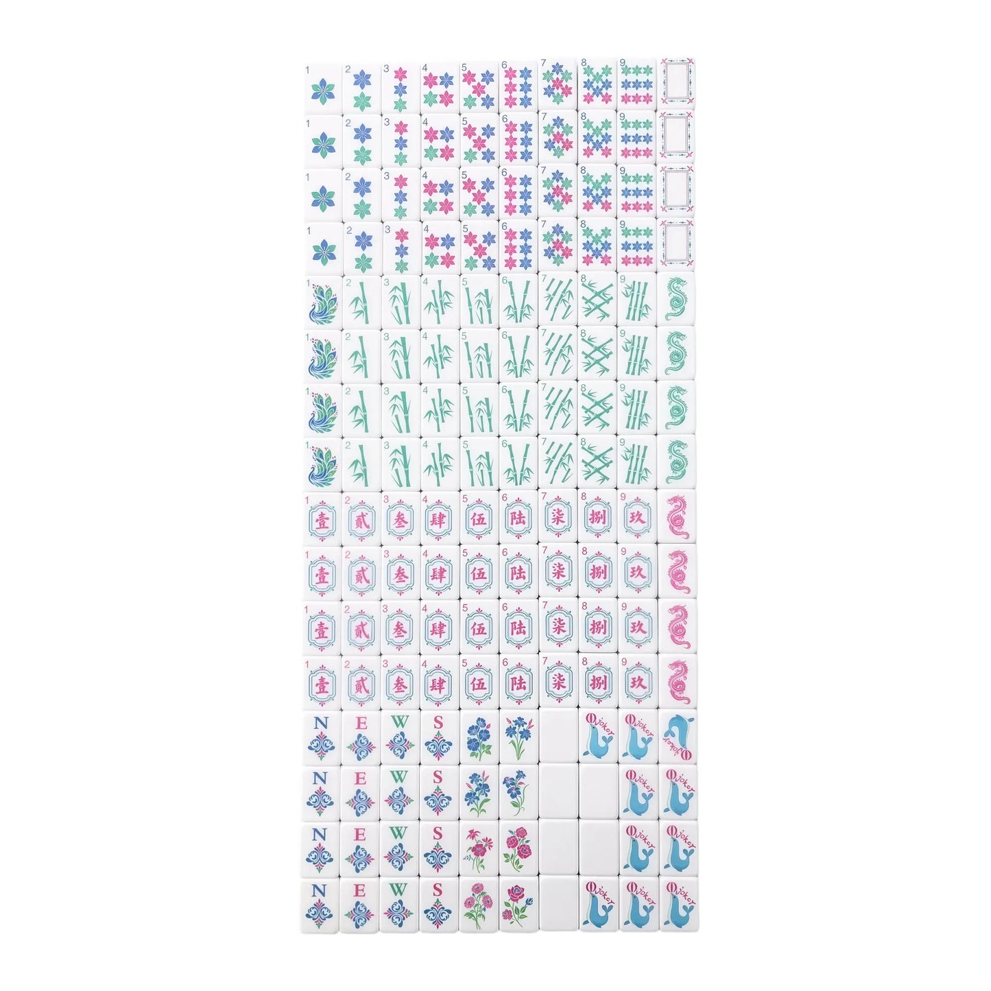 Mint Blossom Seal Mahjong Set
