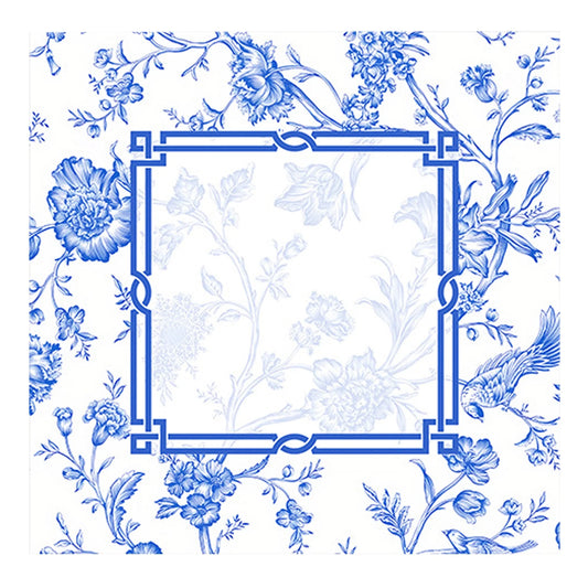 Blue & White Toile Mahjong Mat