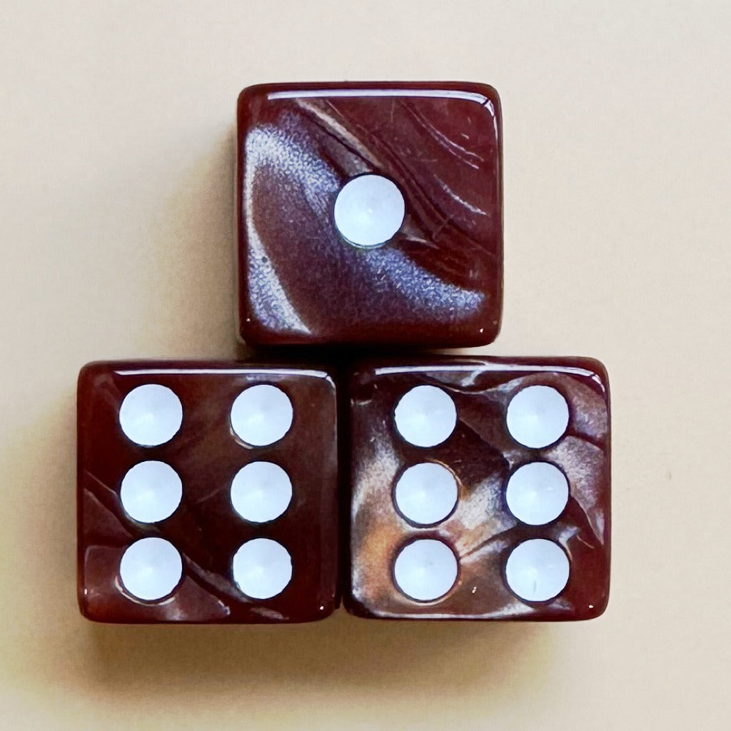 Luxury Jewel Swirl Acrylic Mahjong Dice