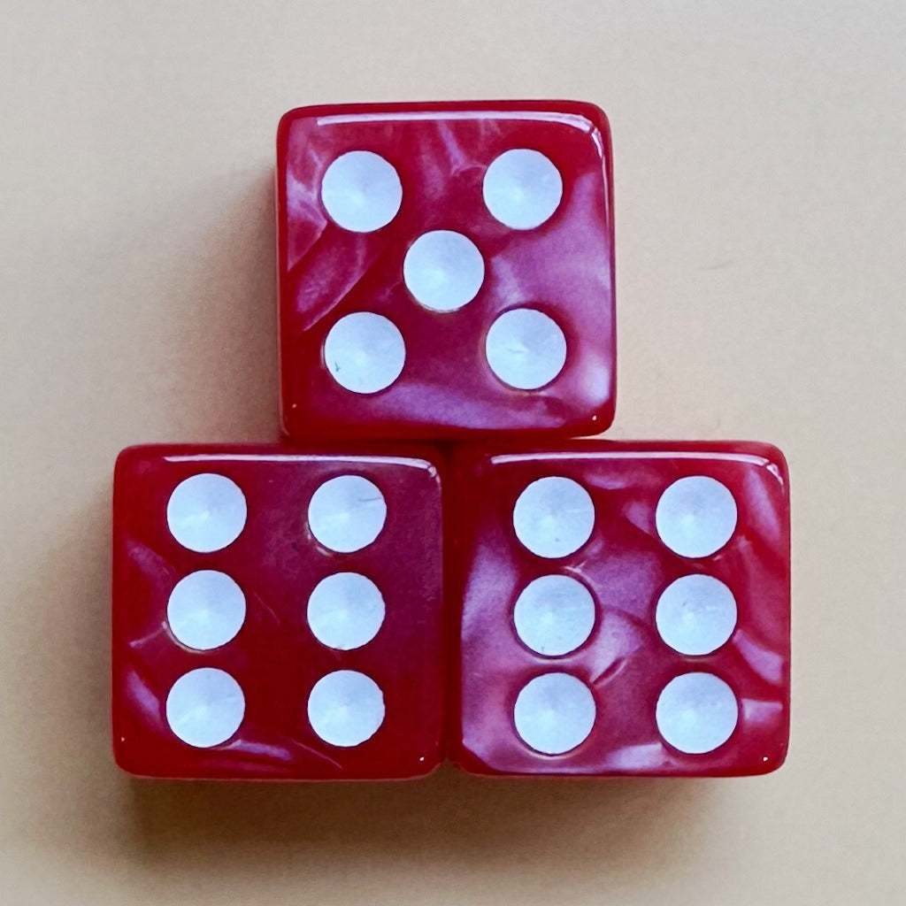 Luxury Jewel Swirl Acrylic Mahjong Dice