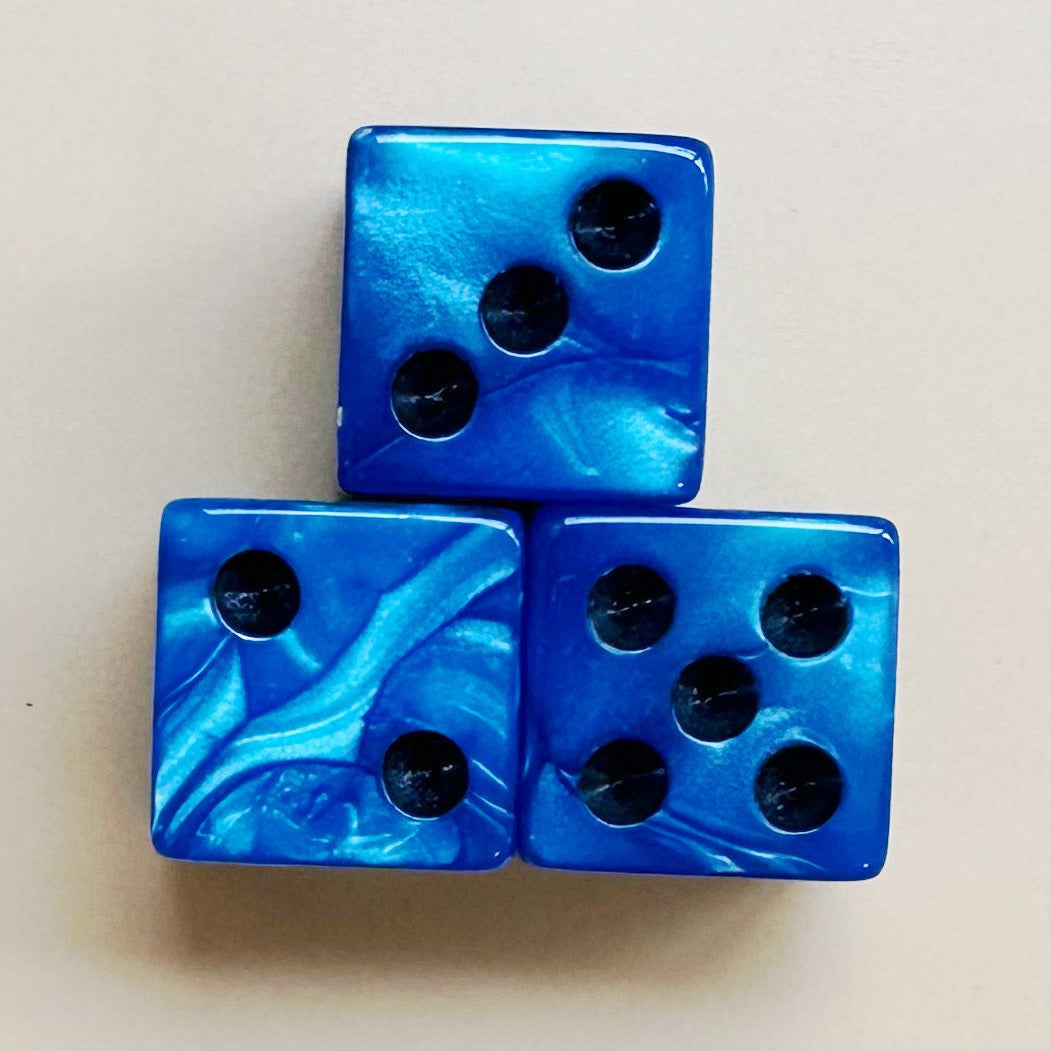 Luxury Jewel Swirl Acrylic Mahjong Dice