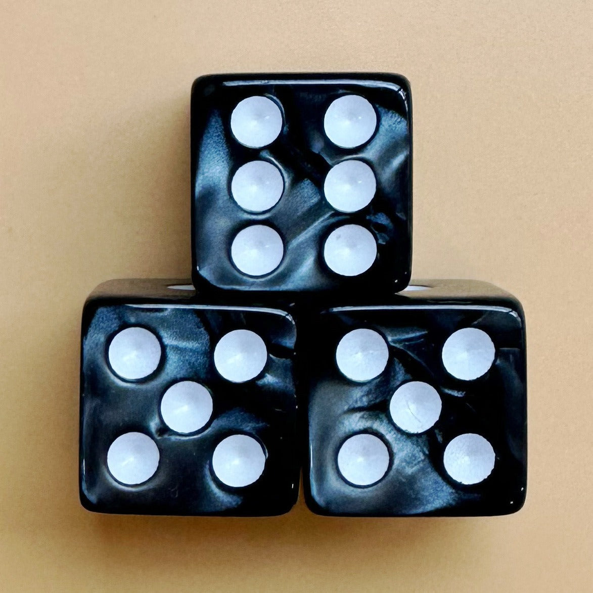 Luxury Jewel Swirl Acrylic Mahjong Dice