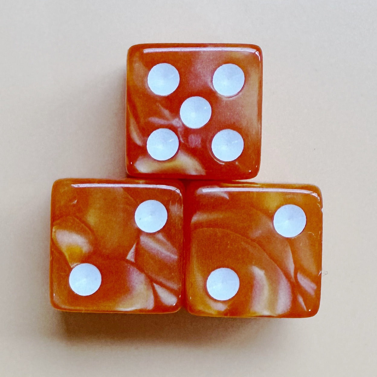 Luxury Jewel Swirl Acrylic Mahjong Dice