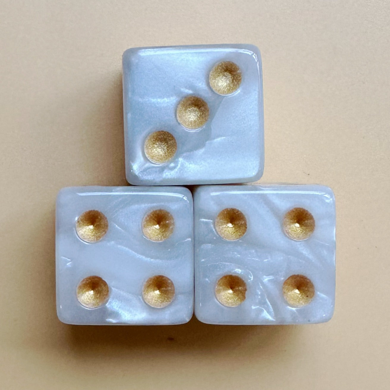 Luxury Jewel Swirl Acrylic Mahjong Dice