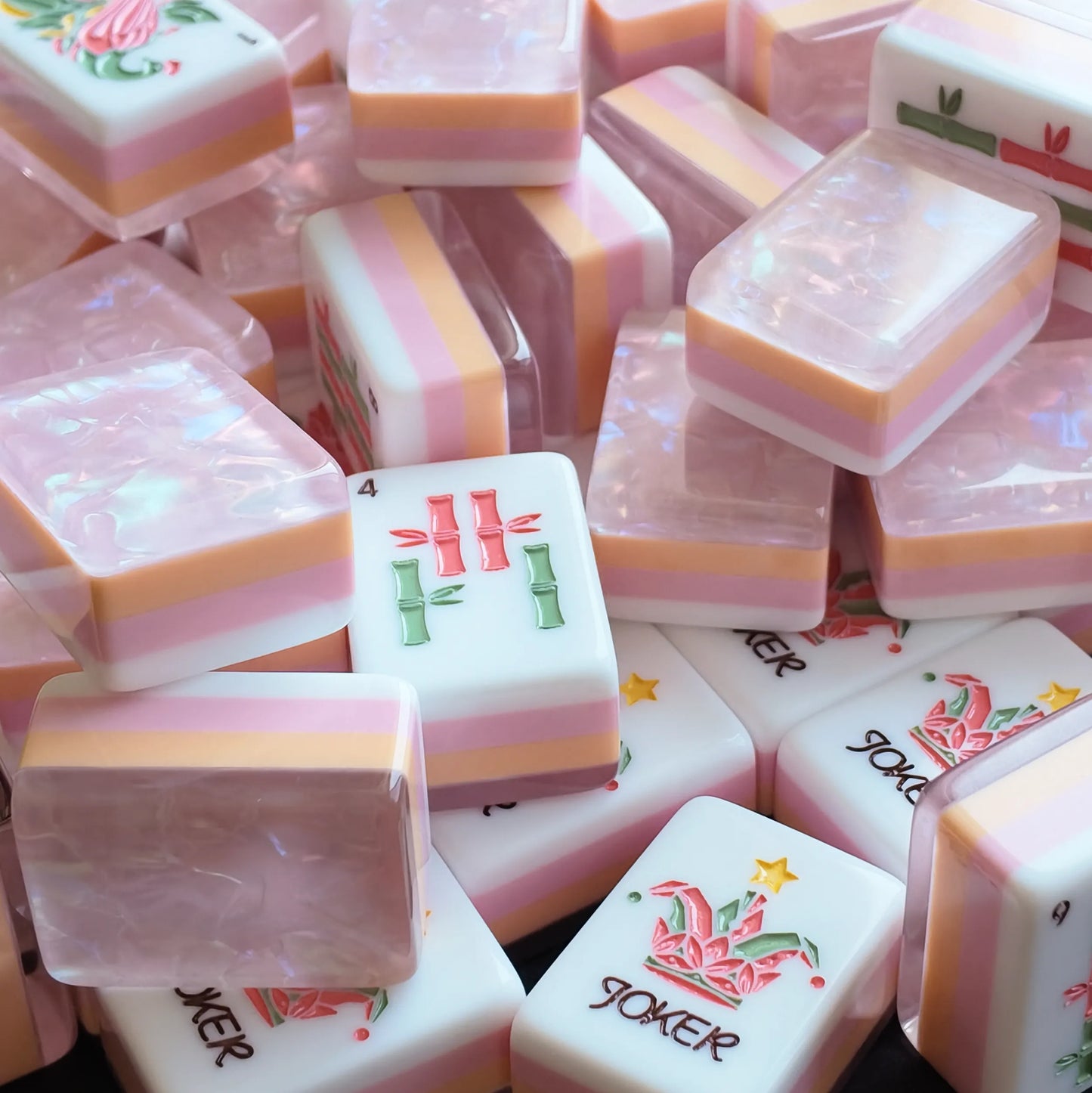 Blossom Shimmer Garden Party Mahjong Set