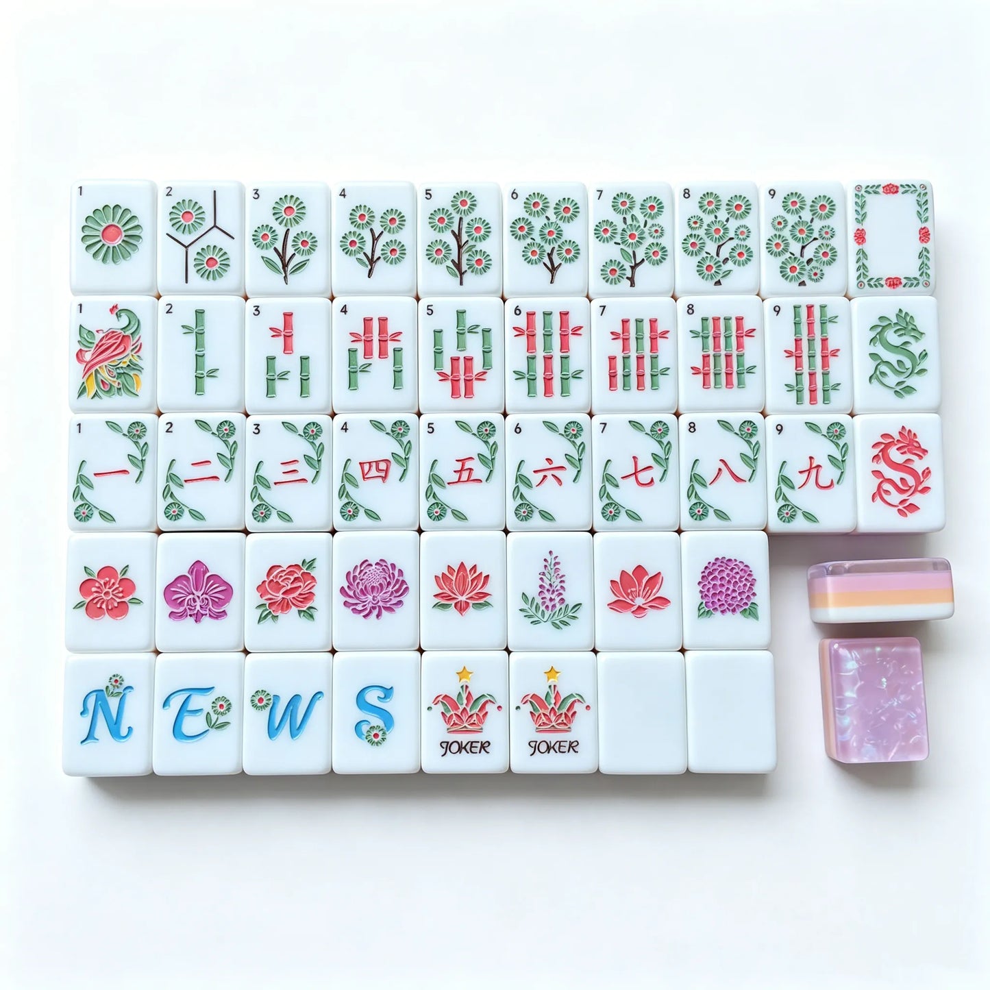 Blossom Shimmer Garden Party Mahjong Set