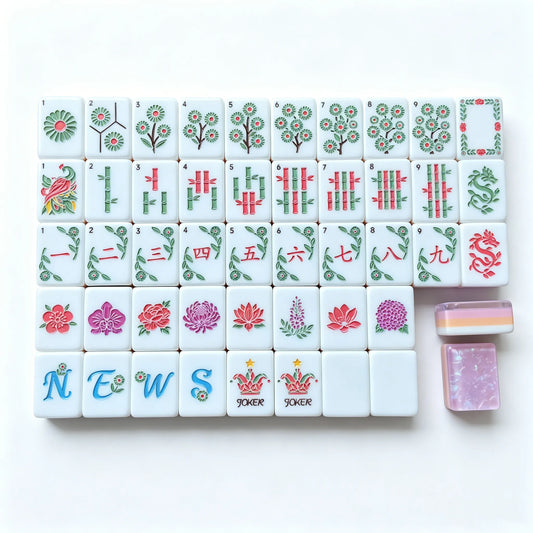Blossom Shimmer Garden Party Mahjong Set