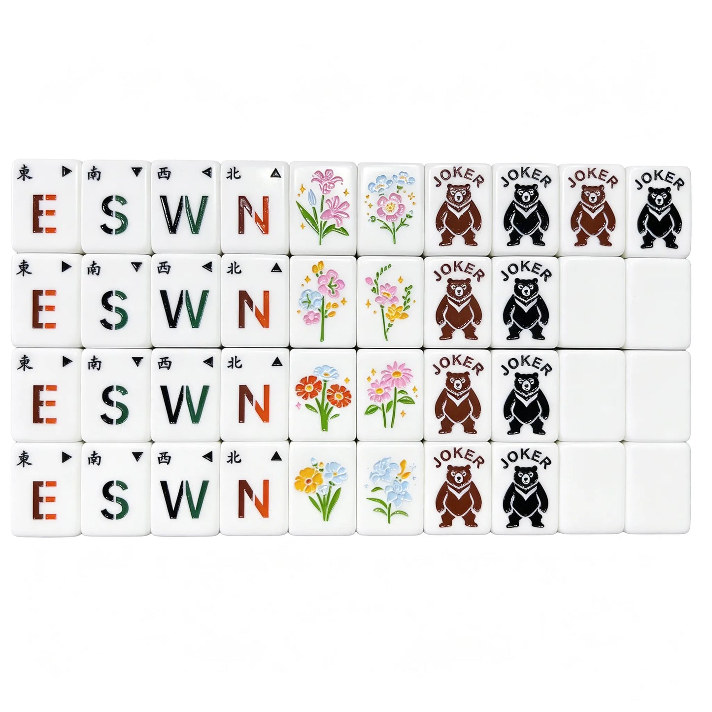 Forest Storm Wildlife Mahjong Set