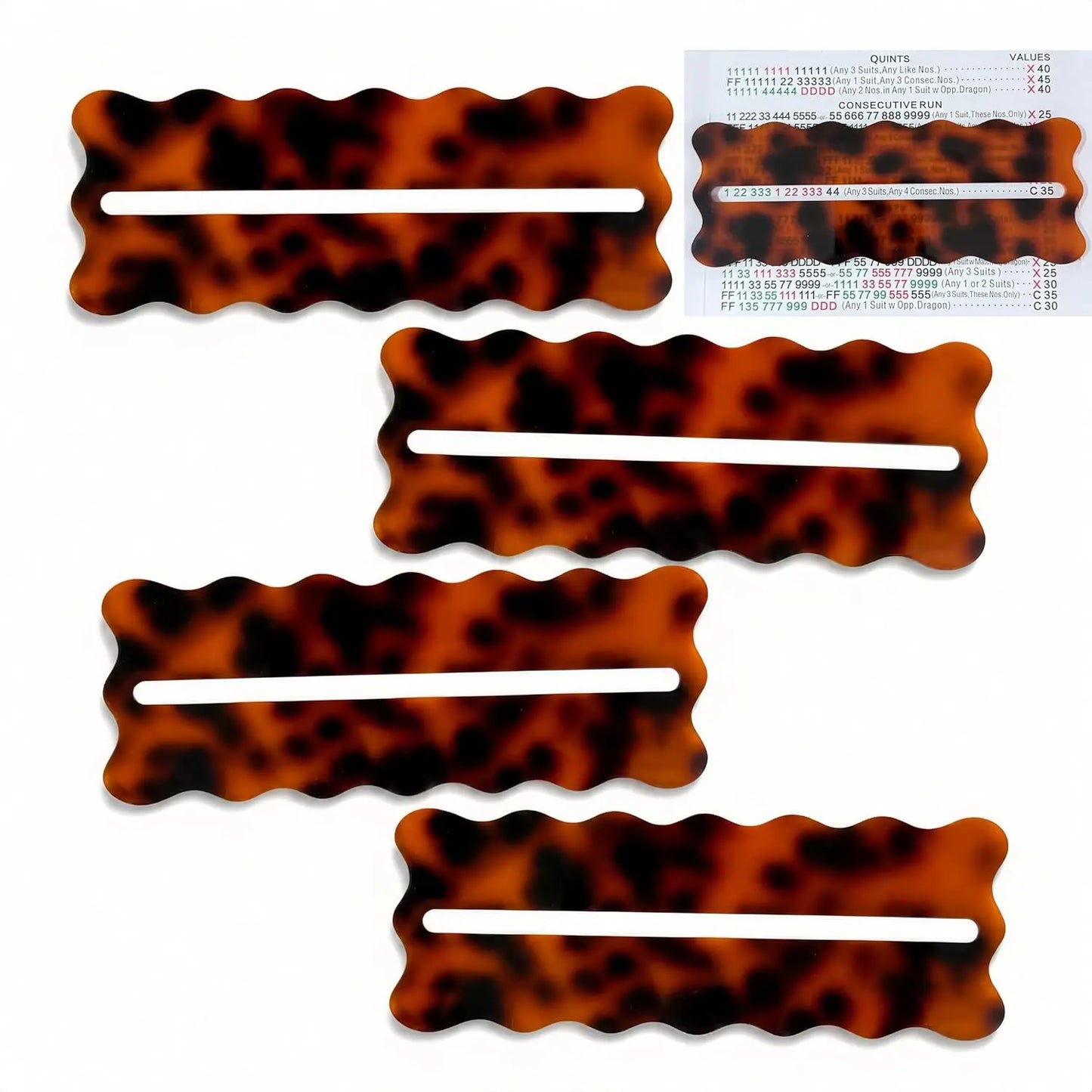 Tortoiseshell Scalloped Mahjong Practice Board