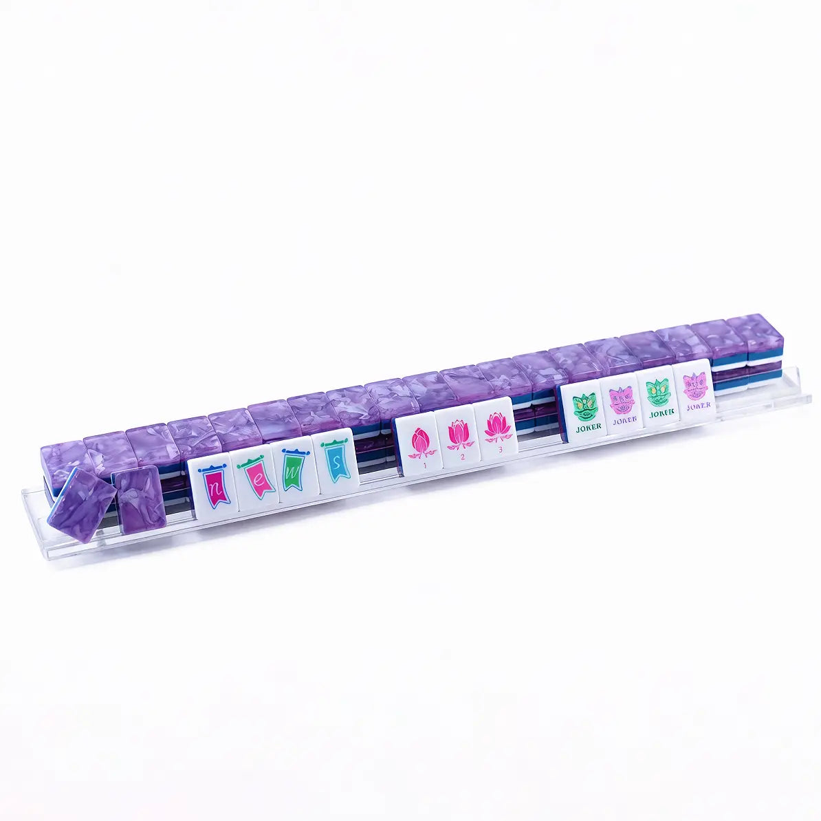 Royal Purple Lotus Mahjong Set