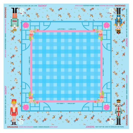 Christmas Nutcracker Plaid Mahjong Mat